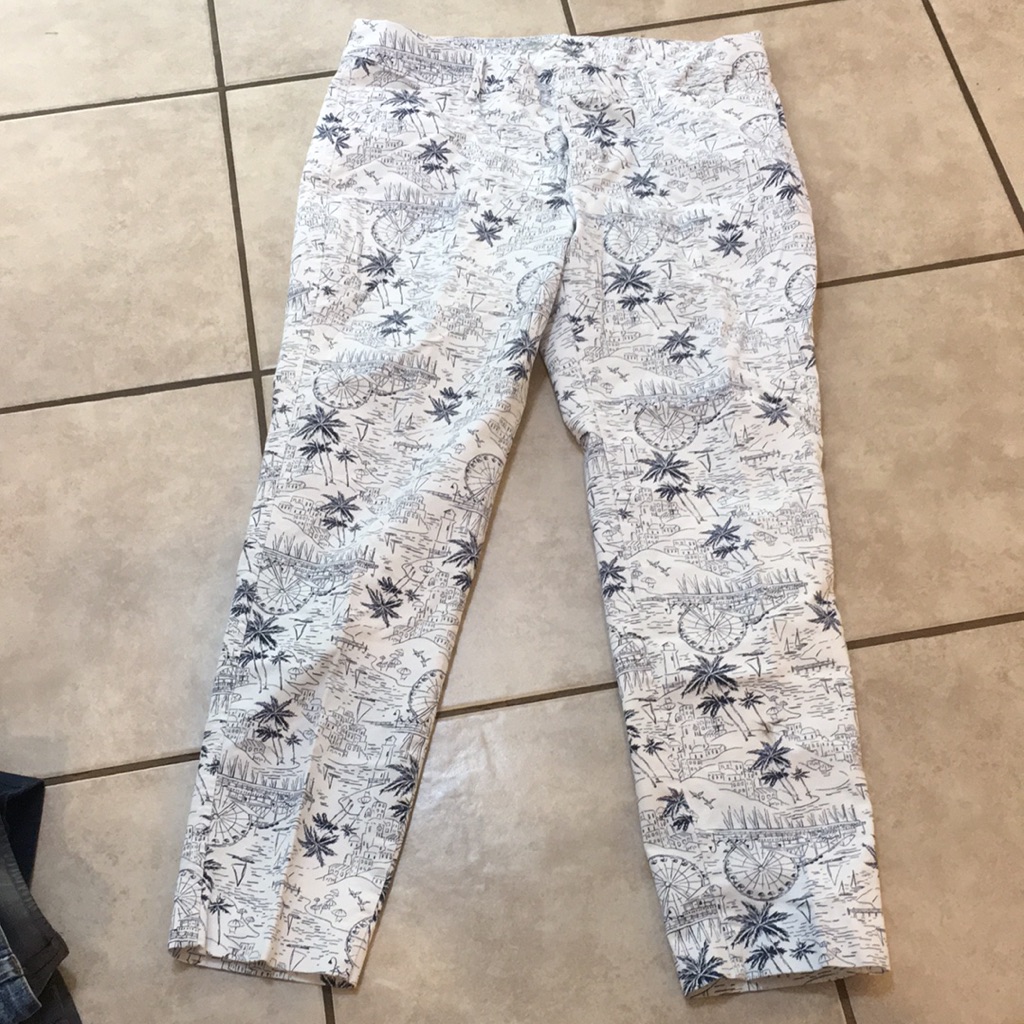 Patterned Capri Pants